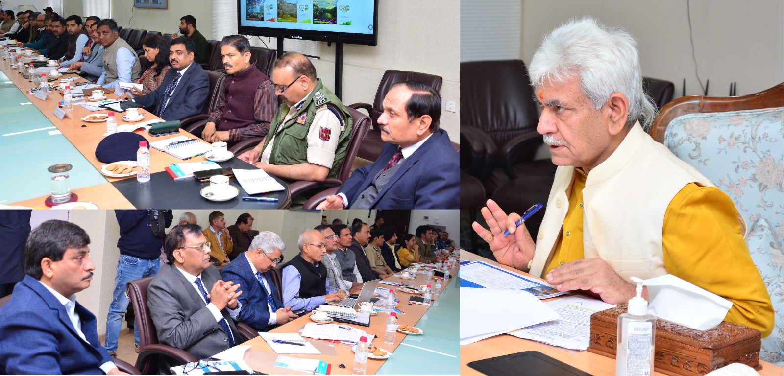 Lt Governor Shri Manoj Sinha reviewed Preparedness for G20 Meeting