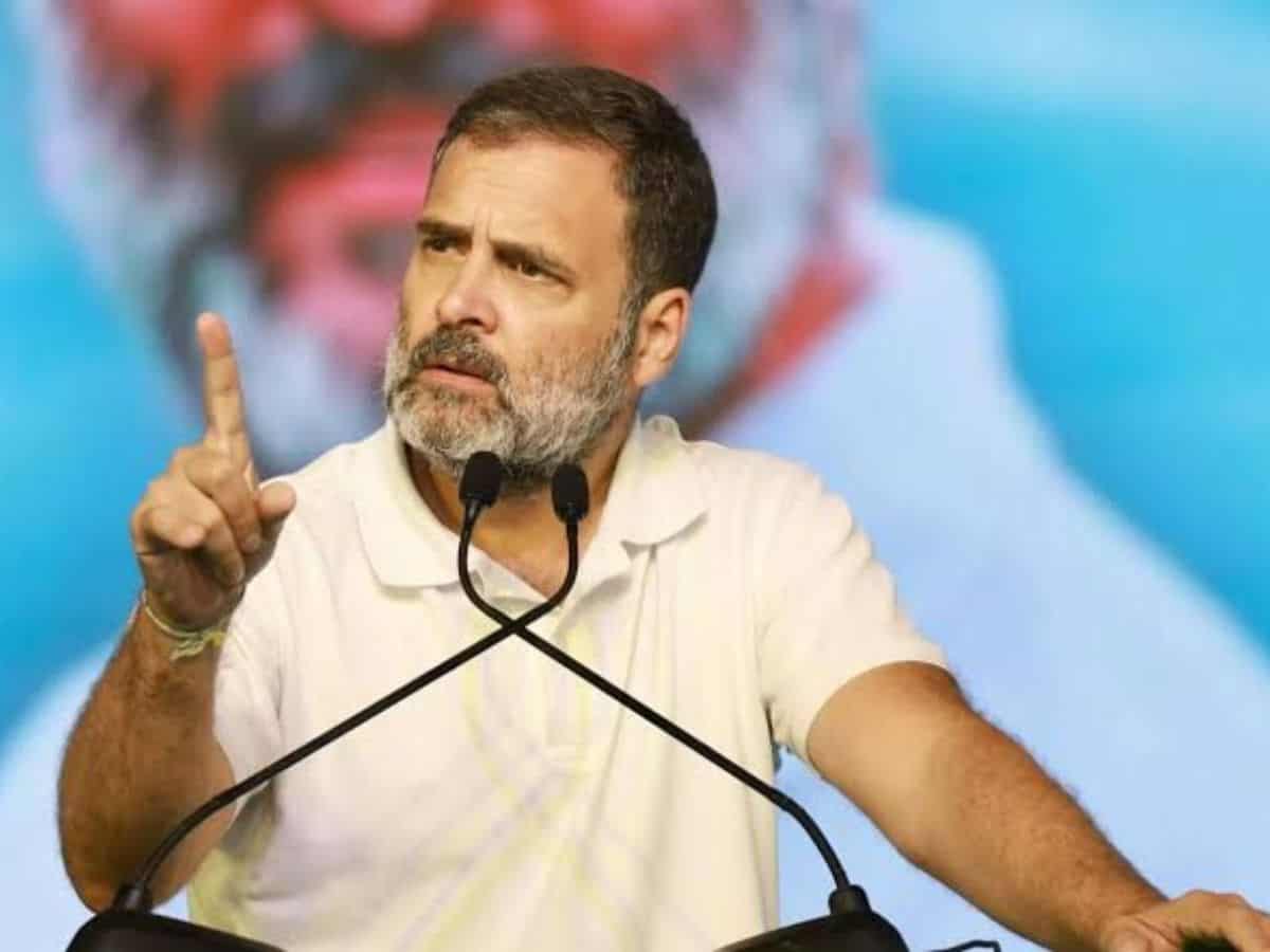 Rahul Gandhi visits Telanganas Kaleshwaram inspects Medigadda Barrage 7Fp6PT