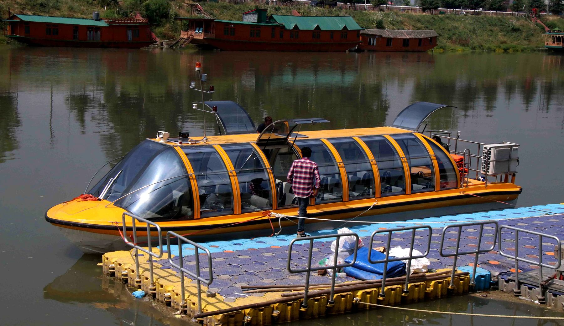 greaterkashmir 2021 07 e7419046 bbec 4023 bd85 b11e267043ce Trial run of the bus boat imported from New Zealand by Sukhnag Enterprises Pvt Limited enjoyed the s