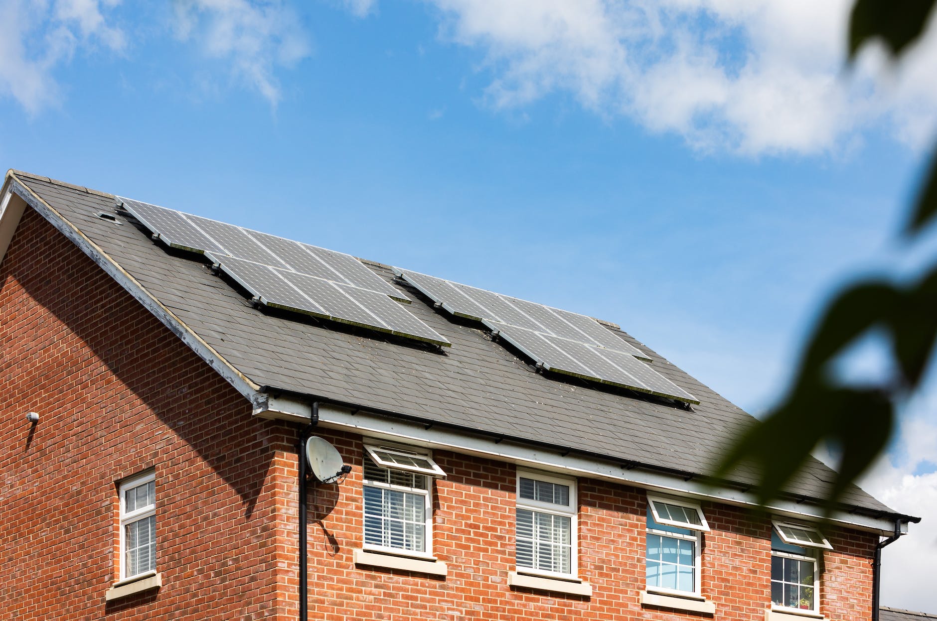 solar pannels on roof of old building
