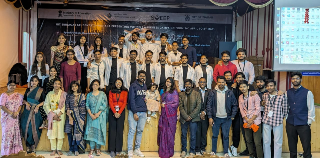 Students Gymkhana begins 8 days SVEEP voting awareness campaign at NIT Srinagar 2