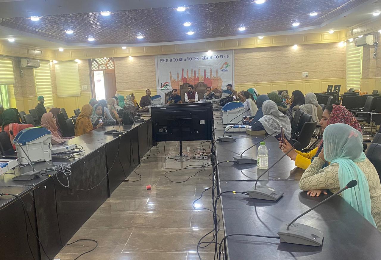 Female employees imparted specialized training for management of Pink Polling Stations in Ganderbal