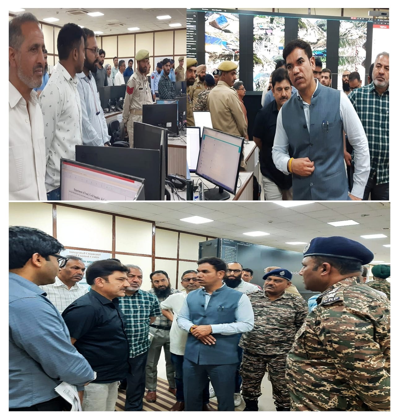 Div Com visits Integrated Control Command Centre HMT Srinagar