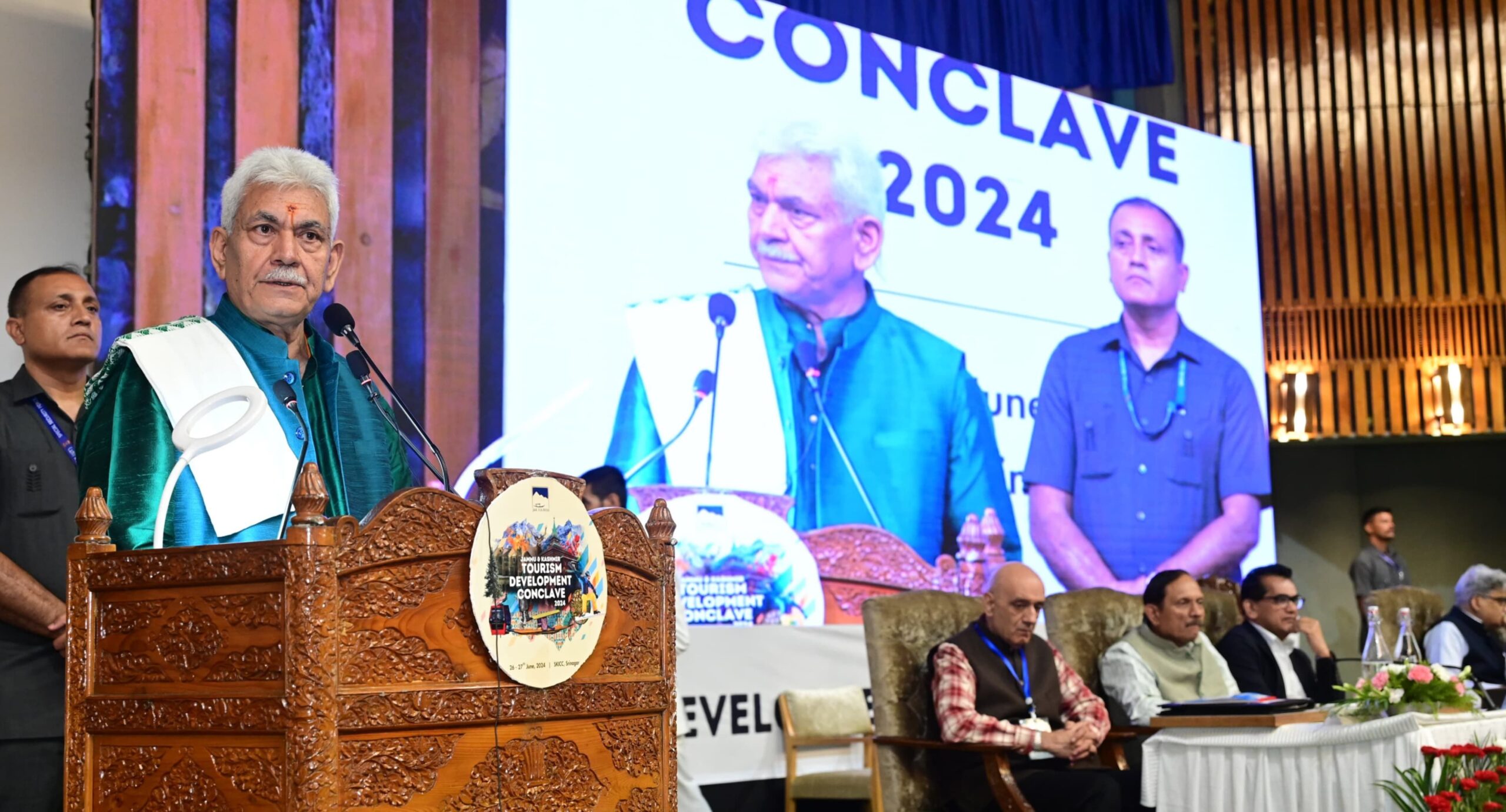 Lt Governor Sh Manoj Sinha addressed JK Tourism Development Conclave 2 1 scaled