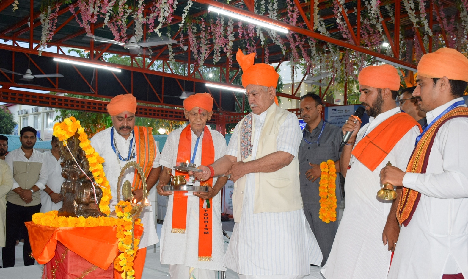 Lt Governor Sh Manoj Sinha flags off the first batch of Shri Amarnath Ji Pilgrims 1 1