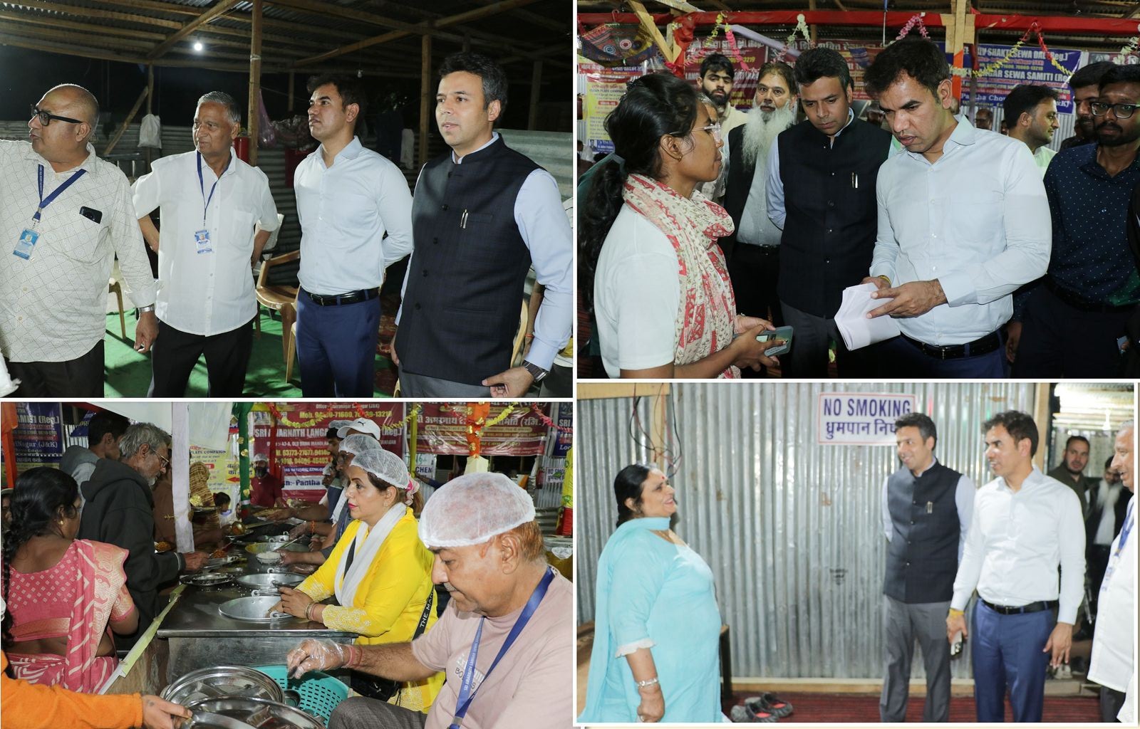 Div Com Kashmir conducts evening tour of Yatra Transit Camp Pantha Chowk