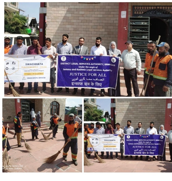 District Legal Services Authority Srinagar organised Cleanliness Drive on the commemoration of 78th Independence Day