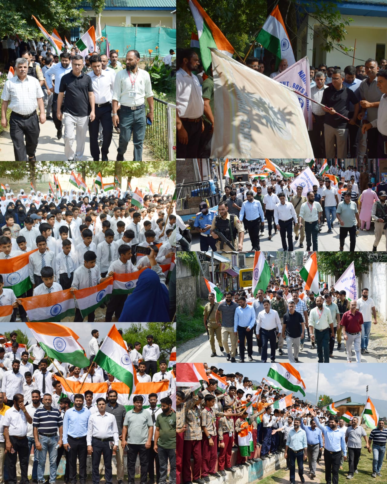 Tiranga Wave Sweeps Bandipora Thousands join Mega Tiranga Rally amidst patriotic fervor