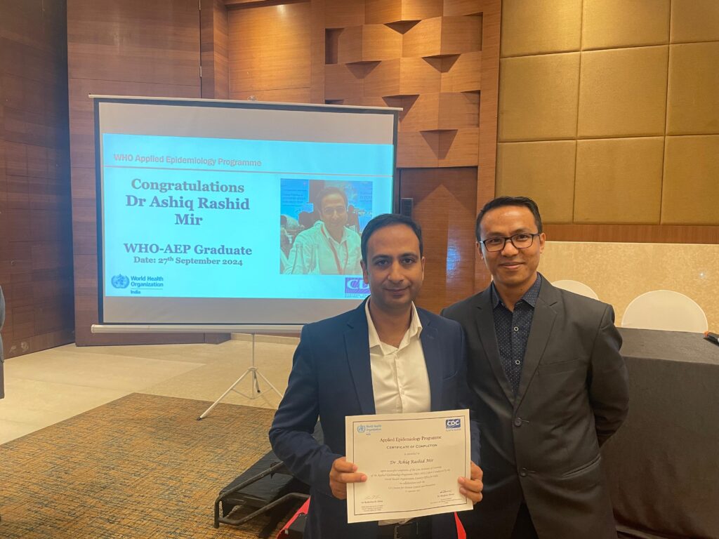 Ashiq Rind Dr. Ashiq receives WHO certification in Applied Epidemiology — The ...