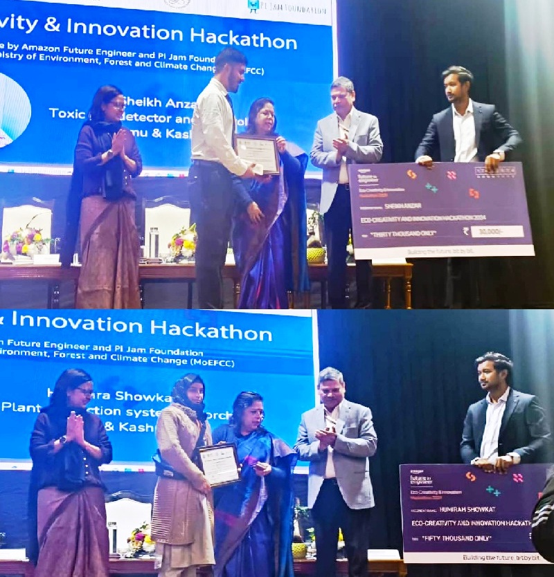 JK Students secure top positions bag prestigious Awards at National Level Eco Hackathon at Delhi