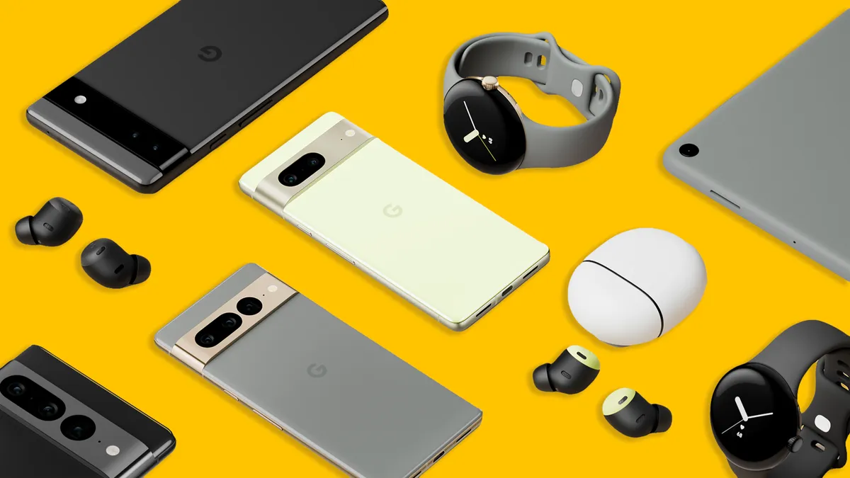 google io pixel family products hardware promo yellow