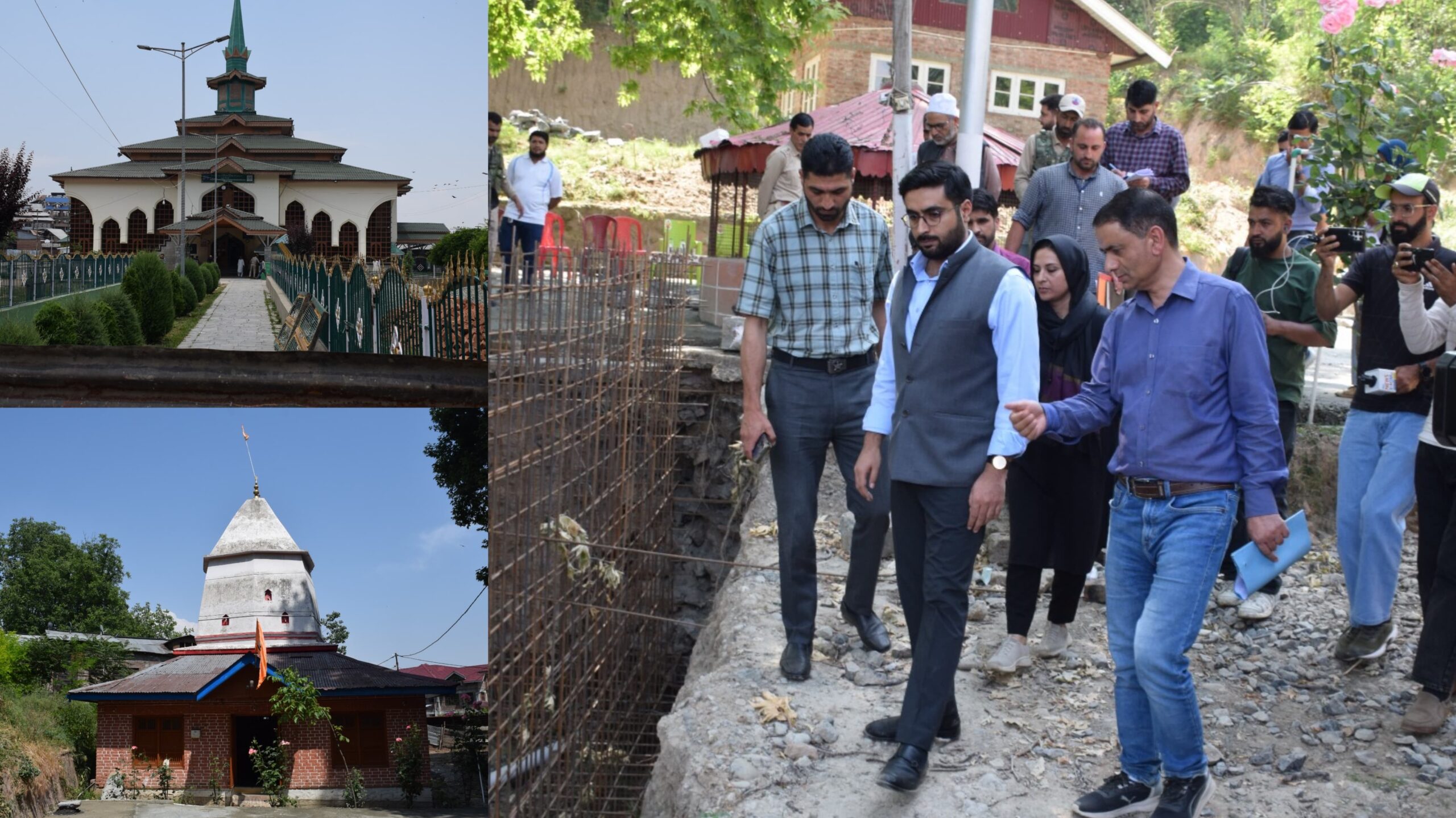 DC Budgam Reviews Ongoing Upgradation Works at Charar i Sharief Shrine and Dia Nag Shiv Temple scaled