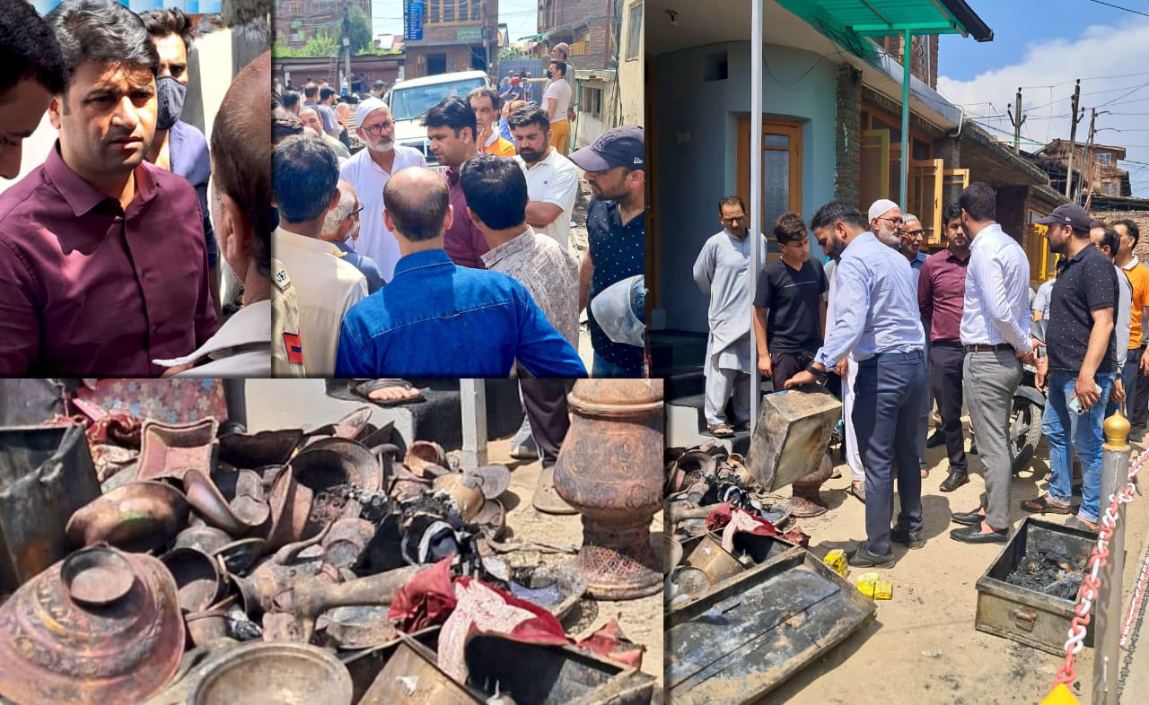 Distt Admin Srinagar reaches out to the fire victims of Narwara Nawakadal
