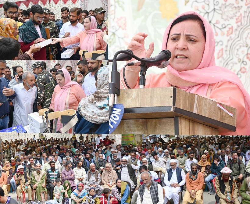 Sakeena Itoo distributes Prosthetic Aids 24