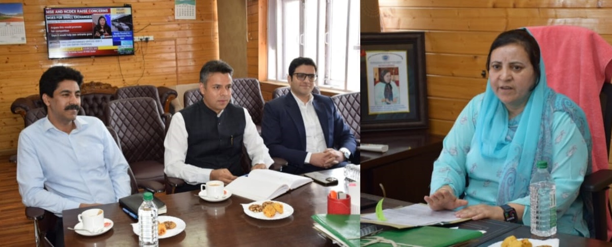 Sakeena Itoo holds meet with DCs of Anantnag Kulgam Srinagar districts 26