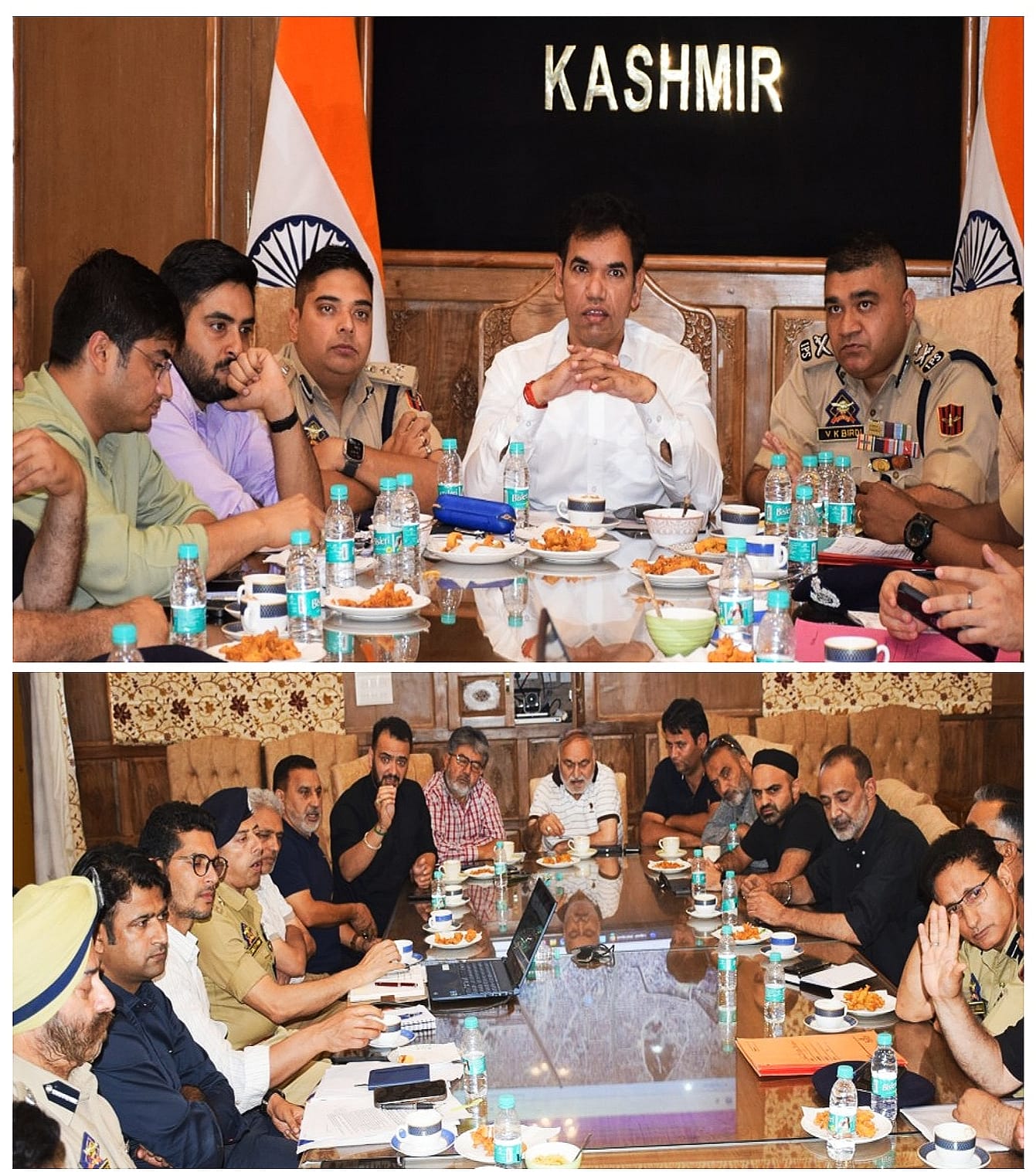 Div Com Kashmir IGP Kashmir hold meeting with Shia Associations for smooth observance of Muharram ul Haram