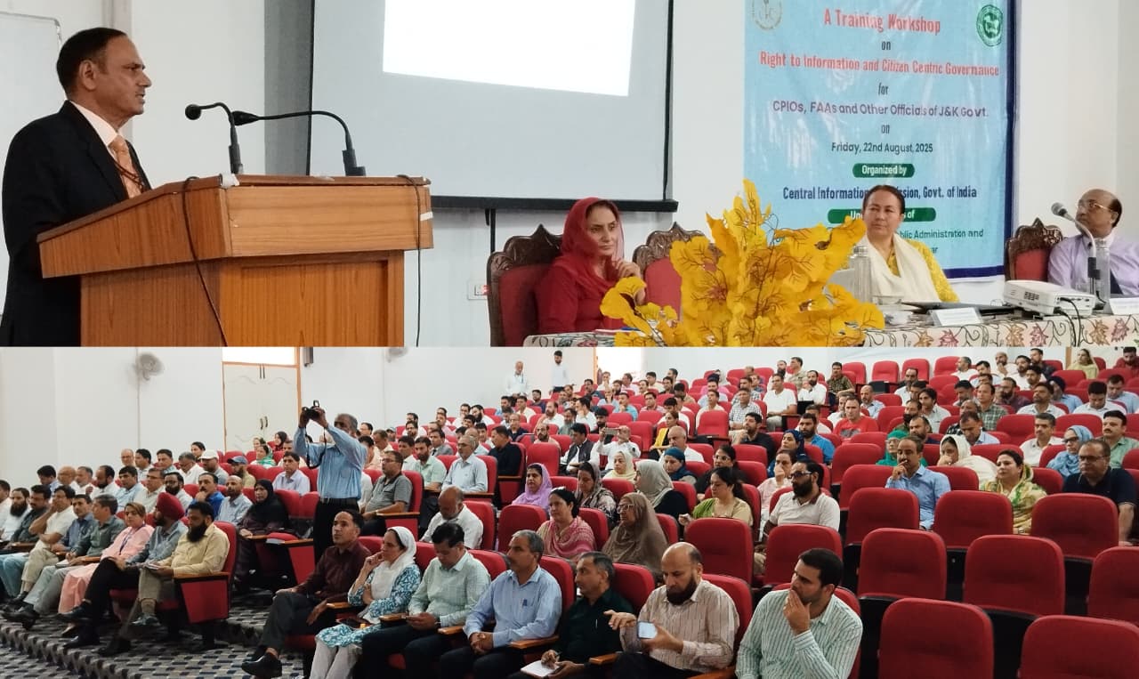 Workshop on RTI Citizen Centric Governance held in Srinagar 22