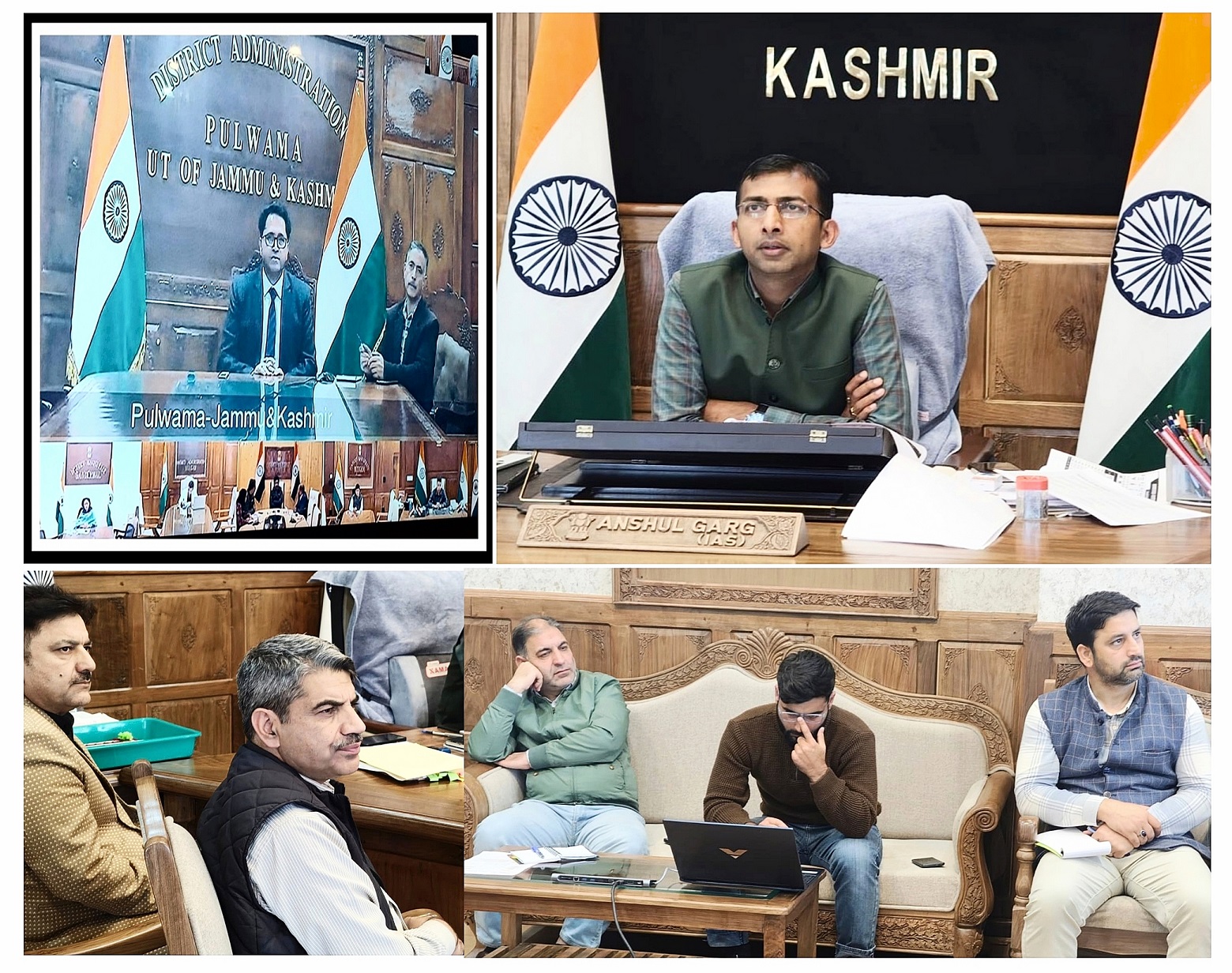 Div Com Kashmir Directs DCs to constantly review Agristack and SVAMITVA progress